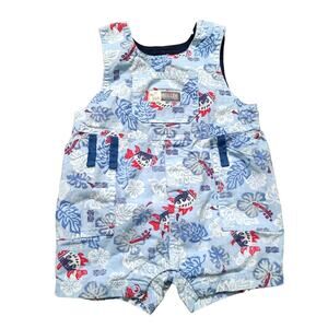 Carter's Baby Boy Sz 6M Blue Red Sleeveless Summer Sun Suit Overalls Lightweight